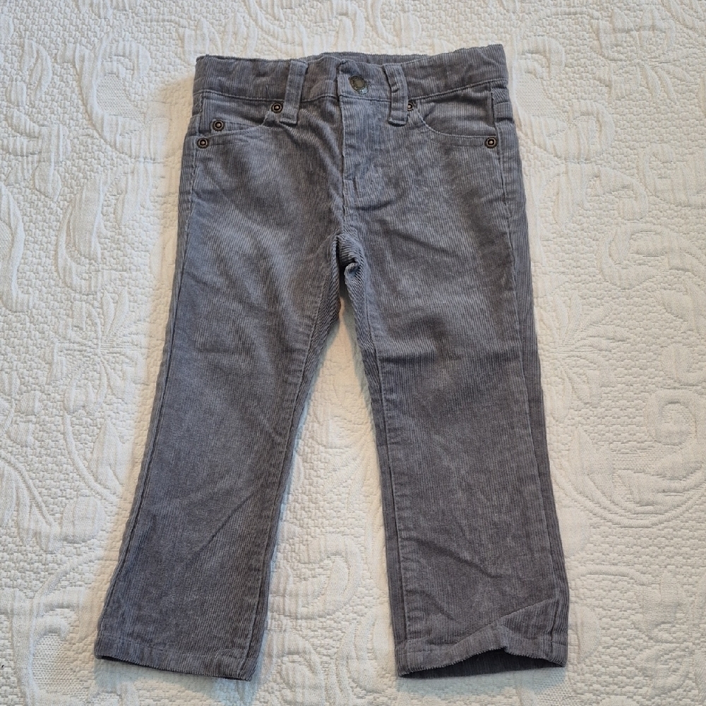 Janie and Jack boys 2T gray corduroy pants have stretch VVGUC